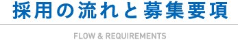 採用の流れと募集要項